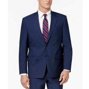 Lauren Ralph Lauren Ultraflex Classic-Fit Wool Jacket 40L Medium Blue $295